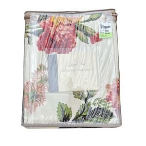 Rose Tree English Garden Tailored Valance Cotton  80" x 19" NEW